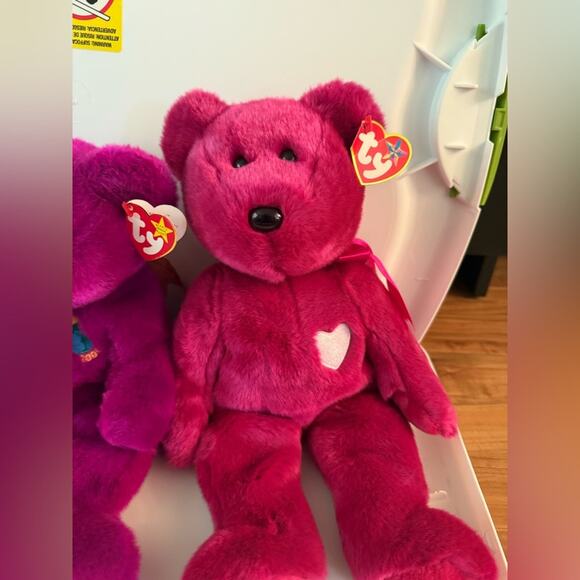 NWT Ty Beanie Babies Bundle of (3) Pink Red Purple Beanie Buddies Large Plush - Picture 5 of 9